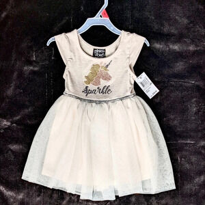 Pink & Violet Toddler Girl's Sleeveless Unicorn Dress
